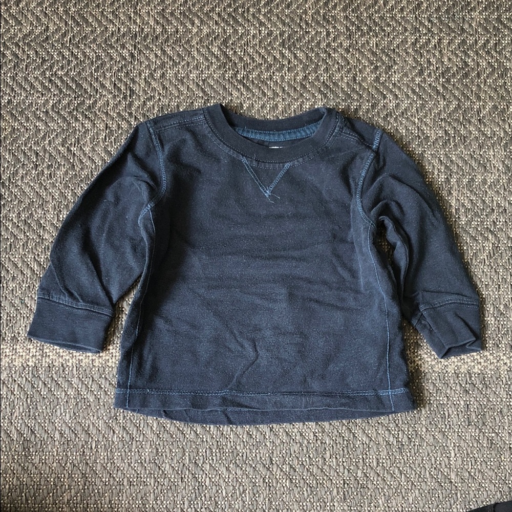 Old Navy Boys Navy Long-Sleeve Crew Tee